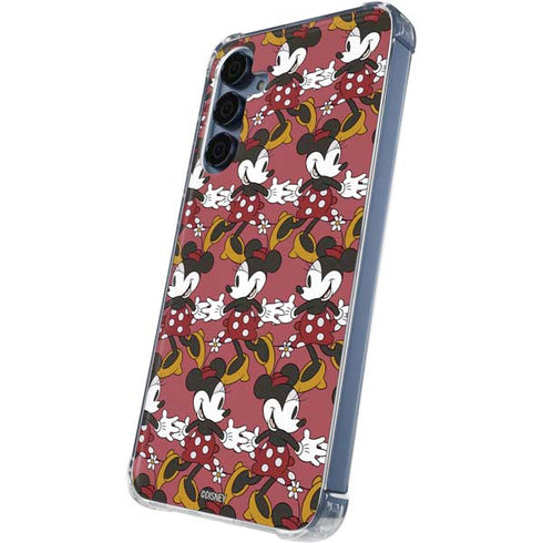 Disney Minnie Mouse Dancing Pattern Galaxy A35 5G Clear Case