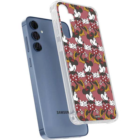 Disney Minnie Mouse Dancing Pattern Galaxy A35 5G Clear Case