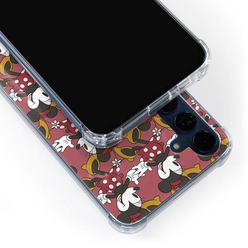 Disney Minnie Mouse Dancing Pattern Galaxy A35 5G Clear Case