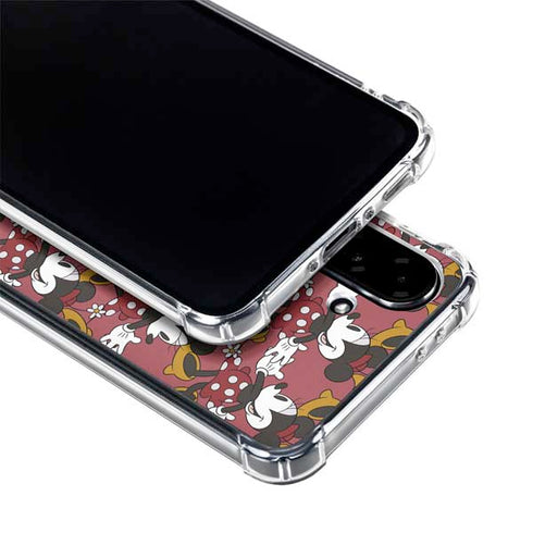 Disney Minnie Mouse Dancing Pattern Galaxy A36 5G Clear Case