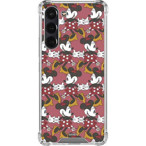 Disney Minnie Mouse Dancing Pattern Galaxy S24 FE Clear Case