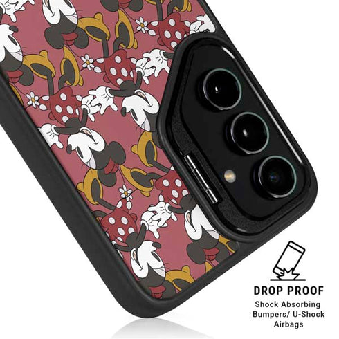 Disney Minnie Mouse Dancing Pattern Galaxy S24 FE Kickstand Case