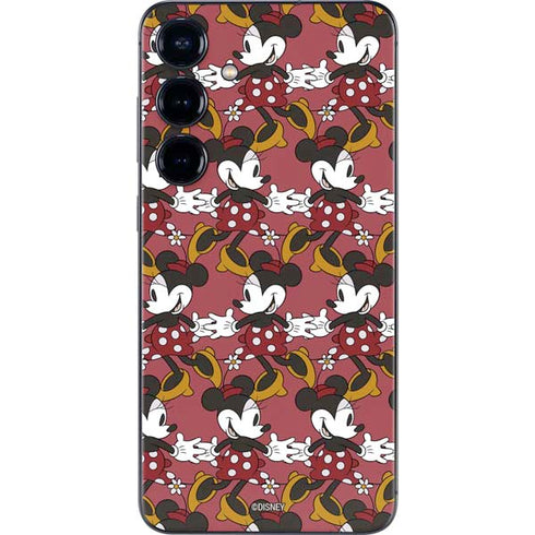 Disney Minnie Mouse Dancing Pattern Galaxy S25 Plus Skin