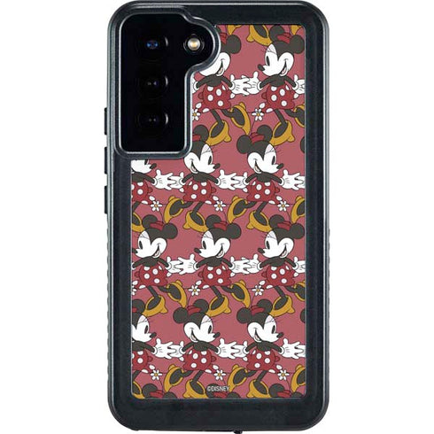 Disney Minnie Mouse Dancing Pattern Galaxy S24 Plus Waterproof Case