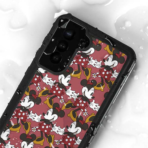 Disney Minnie Mouse Dancing Pattern Galaxy S24 Plus Waterproof Case