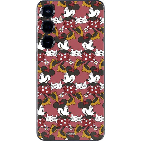 Disney Minnie Mouse Dancing Pattern Galaxy S25 Skin