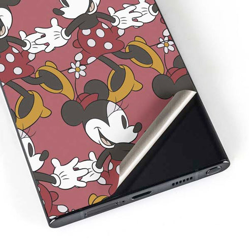 Disney Minnie Mouse Dancing Pattern Galaxy S25 Ultra Skin