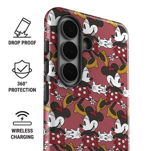 Disney Minnie Mouse Dancing Pattern Galaxy S26 Impact Case