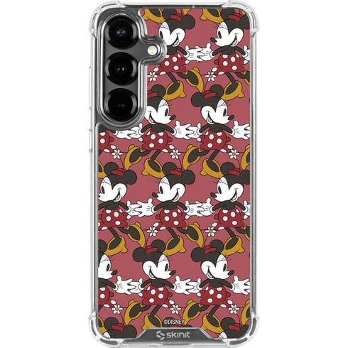 Disney Minnie Mouse Dancing Pattern Galaxy S26 Plus Clear Case
