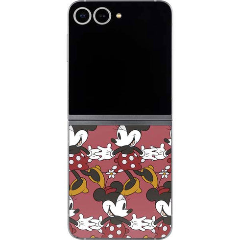 Disney Minnie Mouse Dancing Pattern Galaxy Z Flip6 Skin