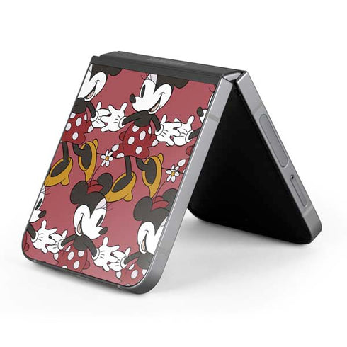 Disney Minnie Mouse Dancing Pattern Galaxy Z Flip6 Skin
