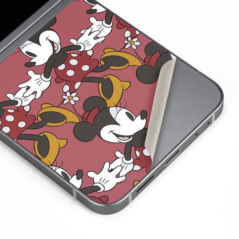 Disney Minnie Mouse Dancing Pattern Galaxy Z Flip6 Skin