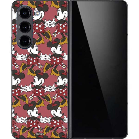 Disney Minnie Mouse Dancing Pattern Galaxy Z Fold5 5G Skin