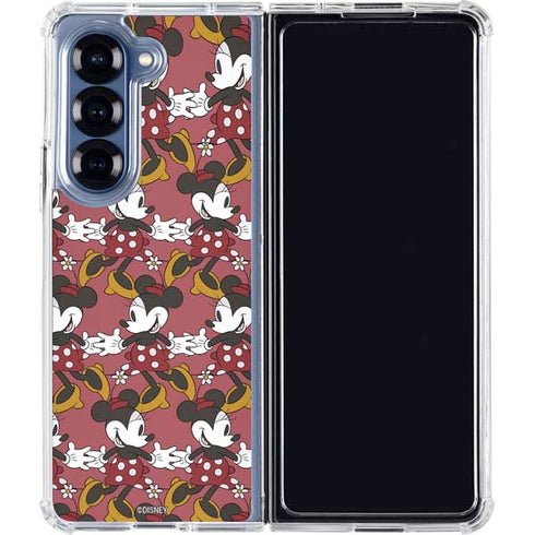 Disney Minnie Mouse Dancing Pattern Galaxy Z Fold6 Clear Case
