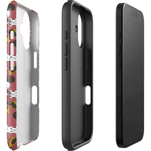 Disney Minnie Mouse Dancing Pattern iPhone 16 Impact Case