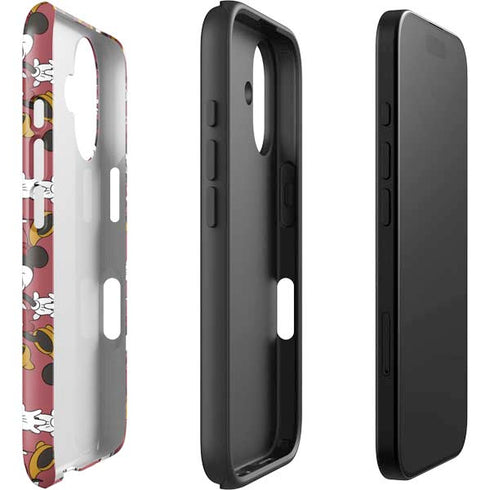Disney Minnie Mouse Dancing Pattern iPhone 16 Plus Impact Case