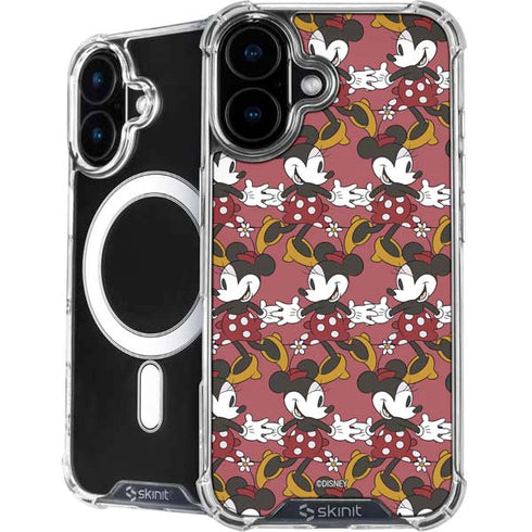Disney Minnie Mouse Dancing Pattern iPhone 16 Plus MagSafe Case