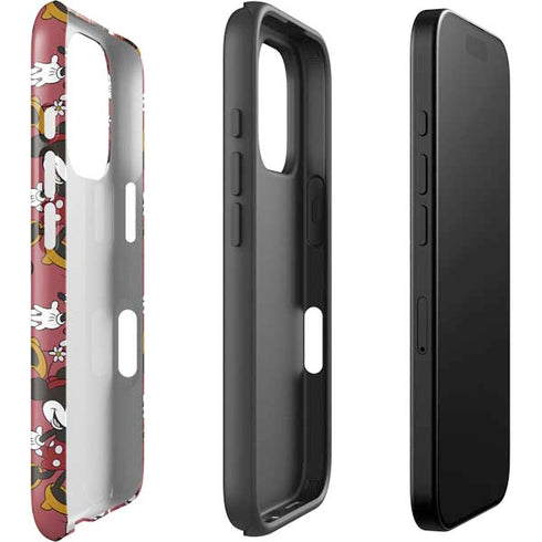Disney Minnie Mouse Dancing Pattern iPhone 16 Pro Impact Case