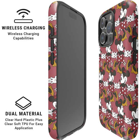 Disney Minnie Mouse Dancing Pattern iPhone 16 Pro Magsafe Impact Case