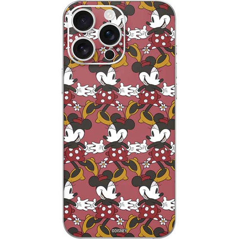 Disney Minnie Mouse Dancing Pattern iPhone 16 Pro Max Skin