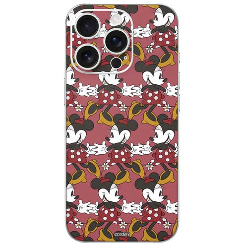 Disney Minnie Mouse Dancing Pattern iPhone 16 Pro Skin