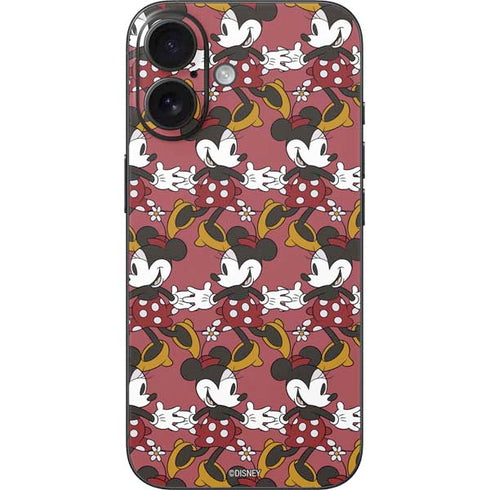 Disney Minnie Mouse Dancing Pattern iPhone 16 Skin