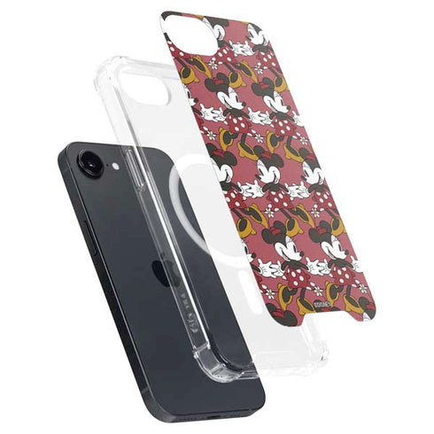 Disney Minnie Mouse Dancing Pattern iPhone 16e MagSafe Case