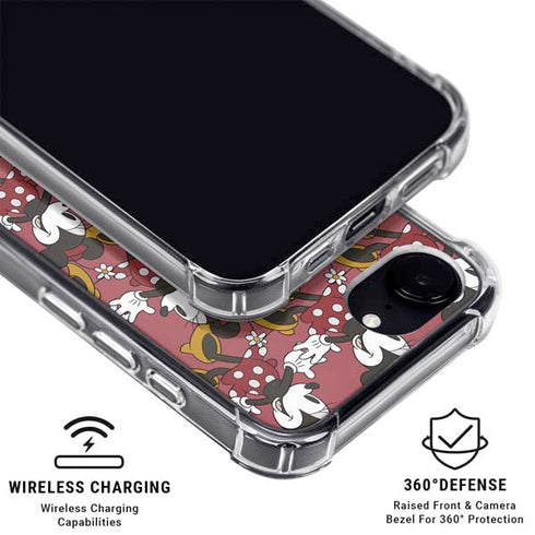 Disney Minnie Mouse Dancing Pattern iPhone 16e MagSafe Case