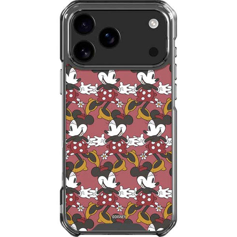 Disney Minnie Mouse Dancing Pattern iPhone 18 Pro Max Clear Case