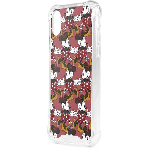 Disney Minnie Mouse Dancing Pattern iPhone XS Clear Case