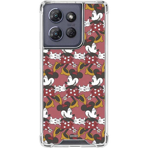 Disney Minnie Mouse Dancing Pattern Moto G Play 5G (2025) Clear Case