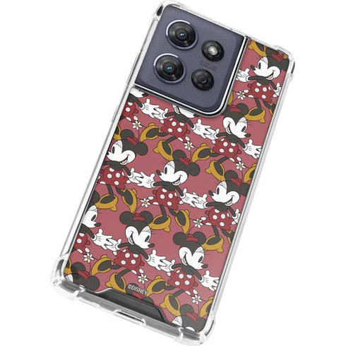 Disney Minnie Mouse Dancing Pattern Moto G Play 5G (2025) Clear Case