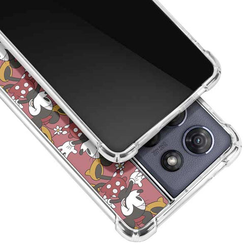 Disney Minnie Mouse Dancing Pattern Moto G Play 5G (2025) Clear Case
