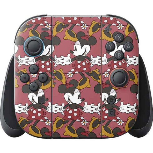 Disney Minnie Mouse Dancing Pattern Nintendo Switch 2 (2025) Joy-Con Controller Skin