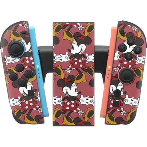 Disney Minnie Mouse Dancing Pattern Nintendo Switch 2 (2025) Joy-Con Controller Skin