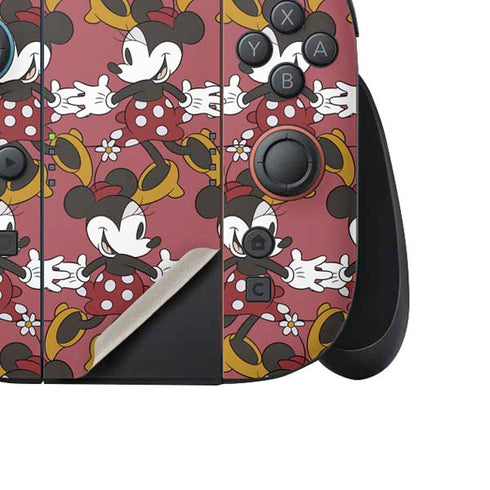 Disney Minnie Mouse Dancing Pattern Nintendo Switch 2 (2025) Joy-Con Controller Skin