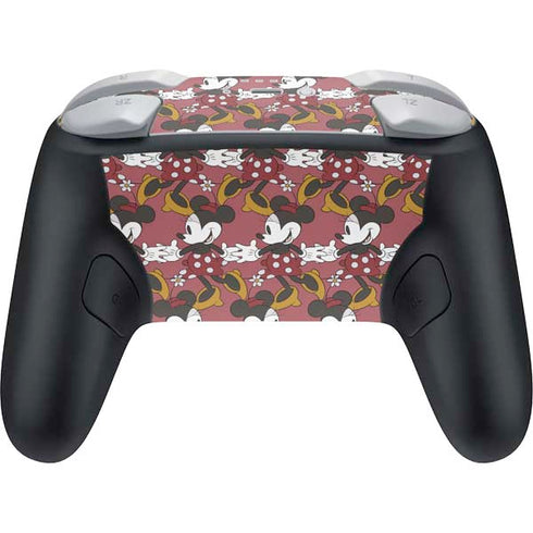 Disney Minnie Mouse Dancing Pattern Nintendo Switch 2 (2025) Pro Controller Skin