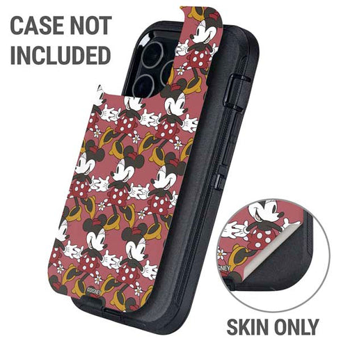 Disney Minnie Mouse Dancing Pattern Otterbox Defender iPhone Skin