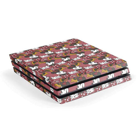 Disney Minnie Mouse Dancing Pattern PlayStation PS4 Skins
