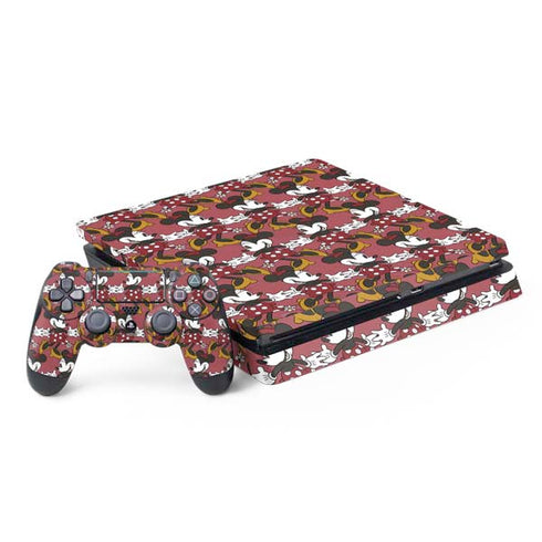 Disney Minnie Mouse Dancing Pattern PlayStation PS4 Skins