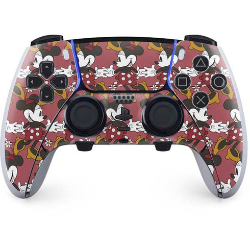 Disney Minnie Mouse Dancing Pattern PS5 DualSense Edge Pro Controller Skin