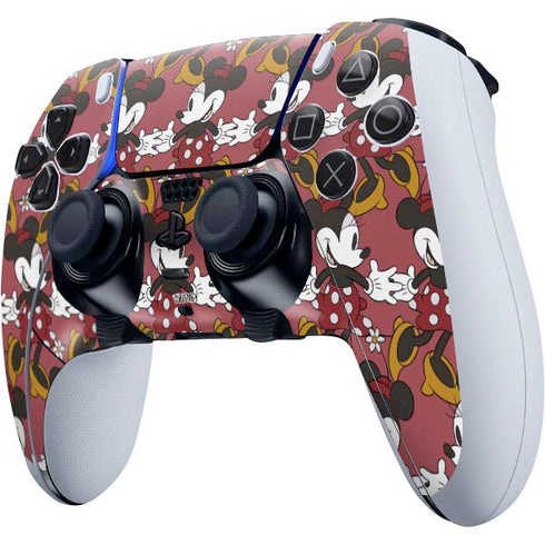 Disney Minnie Mouse Dancing Pattern PS5 DualSense Edge Pro Controller Skin