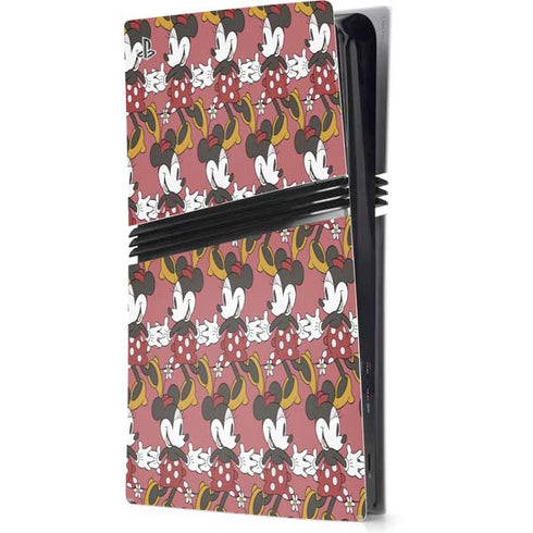 Disney Minnie Mouse Dancing Pattern PS5 Pro Console Skin