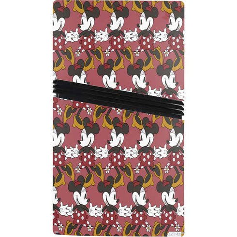 Disney Minnie Mouse Dancing Pattern PS5 Pro Console Skin