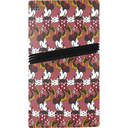 Disney Minnie Mouse Dancing Pattern PS5 Pro Disk Bundle Skin