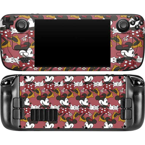 Disney Minnie Mouse Dancing Pattern Steam Deck Handheld Gaming Computer OLED Skin