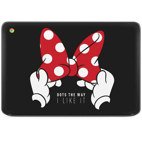 Disney Minnie Mouse Dots The Way HP Chromebook Skin