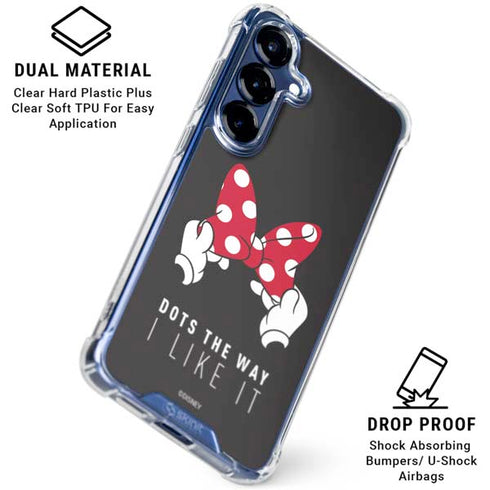 Disney Minnie Mouse Dots The Way Galaxy S25 Clear Case