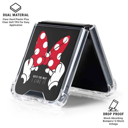 Disney Minnie Mouse Dots The Way Galaxy Z Flip6 Clear Case