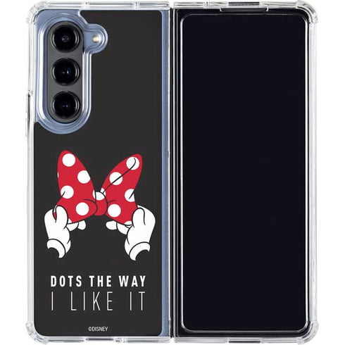 Disney Minnie Mouse Dots The Way Galaxy Z Fold5 5G Clear Case